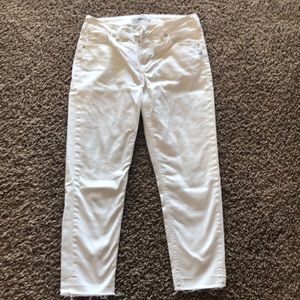 White crop jeans. Worn one time.